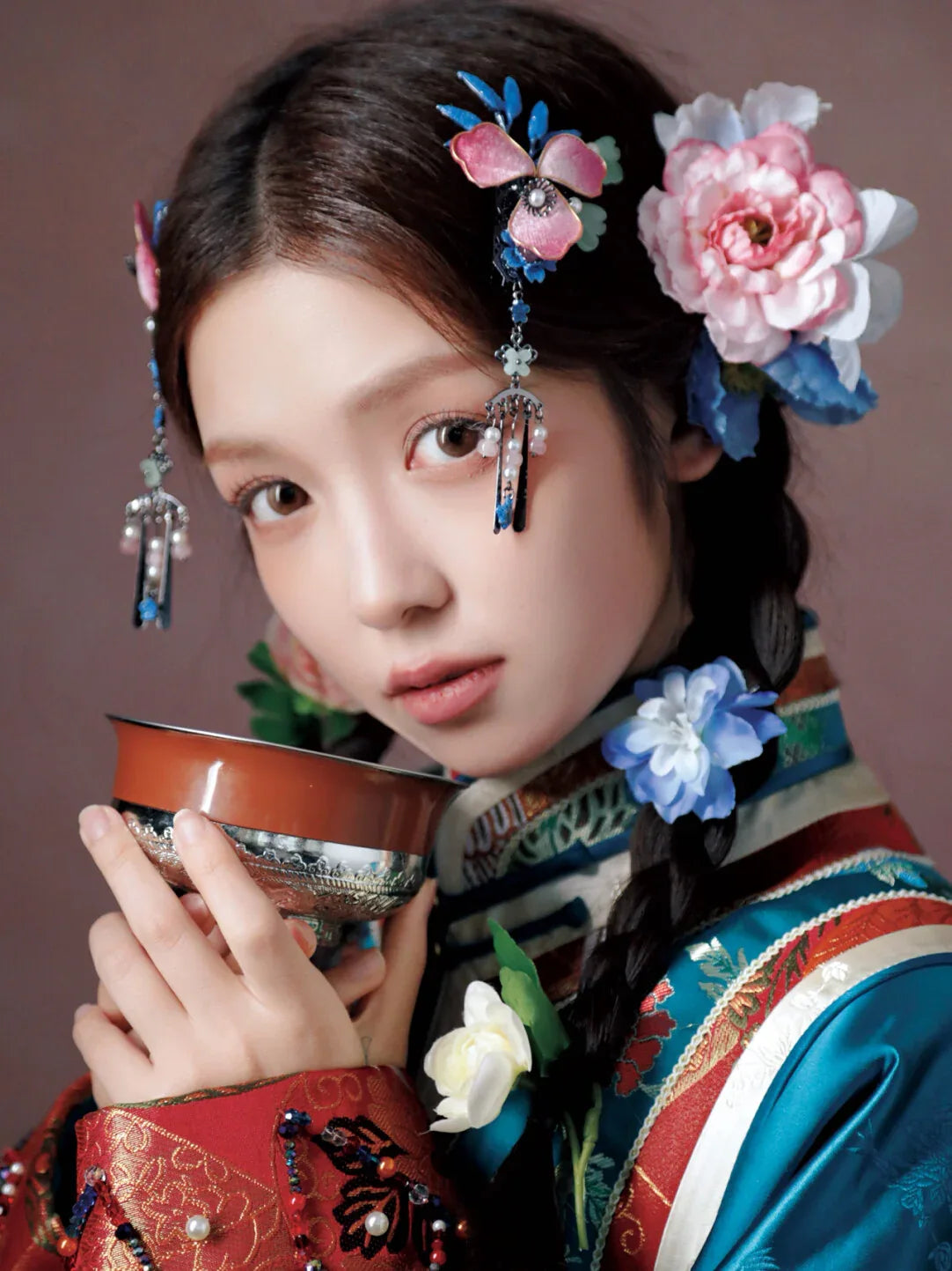 Handmade Ethnic Accessories Begonia Pink - Yandan_Hanfu