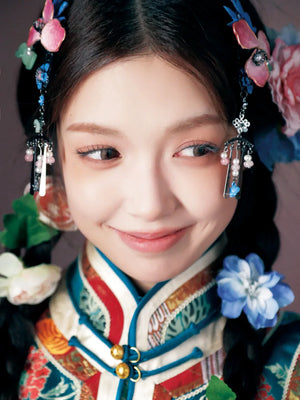 Handmade Ethnic Accessories Begonia Pink - Yandan_Hanfu