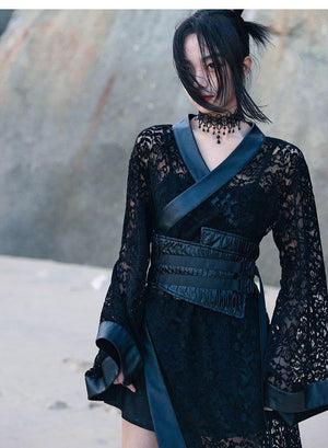 Modern Black Hanfu Dress 【大青龙肆】 - Yandan_Hanfu