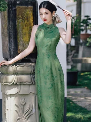 Green Cheongsam - Yandan_Hanfu