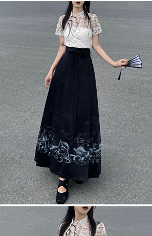 Modern Black Hanfu Dress | Women - Yandan_Hanfu