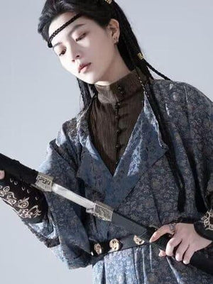 Gender Neutral Hanfu by Yandan Hanfu Black Modern Hanfu Dress Male & Female Hanfu - Yandan_Hanfu