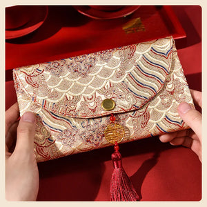 "Auspicious Cloud Congratulations" Chinese Wedding Big Red Envelope Hong Bao - Yandan_Hanfu