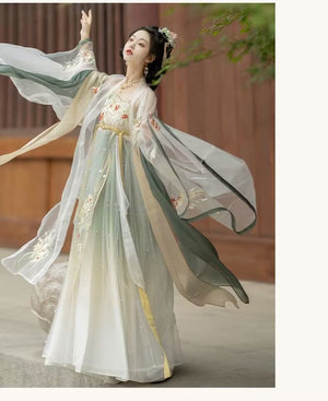 Discover green Traditional hanfu for women with elegant hanfu sleeves, intricate hanfu patterns, and layered designs. Perfect for princess hanfu dress, fairy hanfu dress, sexy hanfu, or hanfu cosplay. Pair with a hanfu skirt, hanfu coat, or dark green hanfu jacket. For men, shop modern hanfu male robes inspired by Tang Dynasty hanfu. Visit our hanfu shop for the best hanfu for sale.
