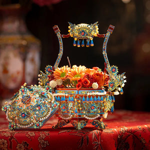 Shili Hongzhuang Diancui Carry Basket 3D Three-dimensional Puzzle Metal Assembling Model Wedding Gift - Yandan_Hanfu