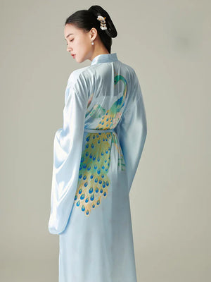 New Chinese style high-end morning robe large size nightgown Hanfu wide-sleeved pajamas - Yandan_Hanfu
