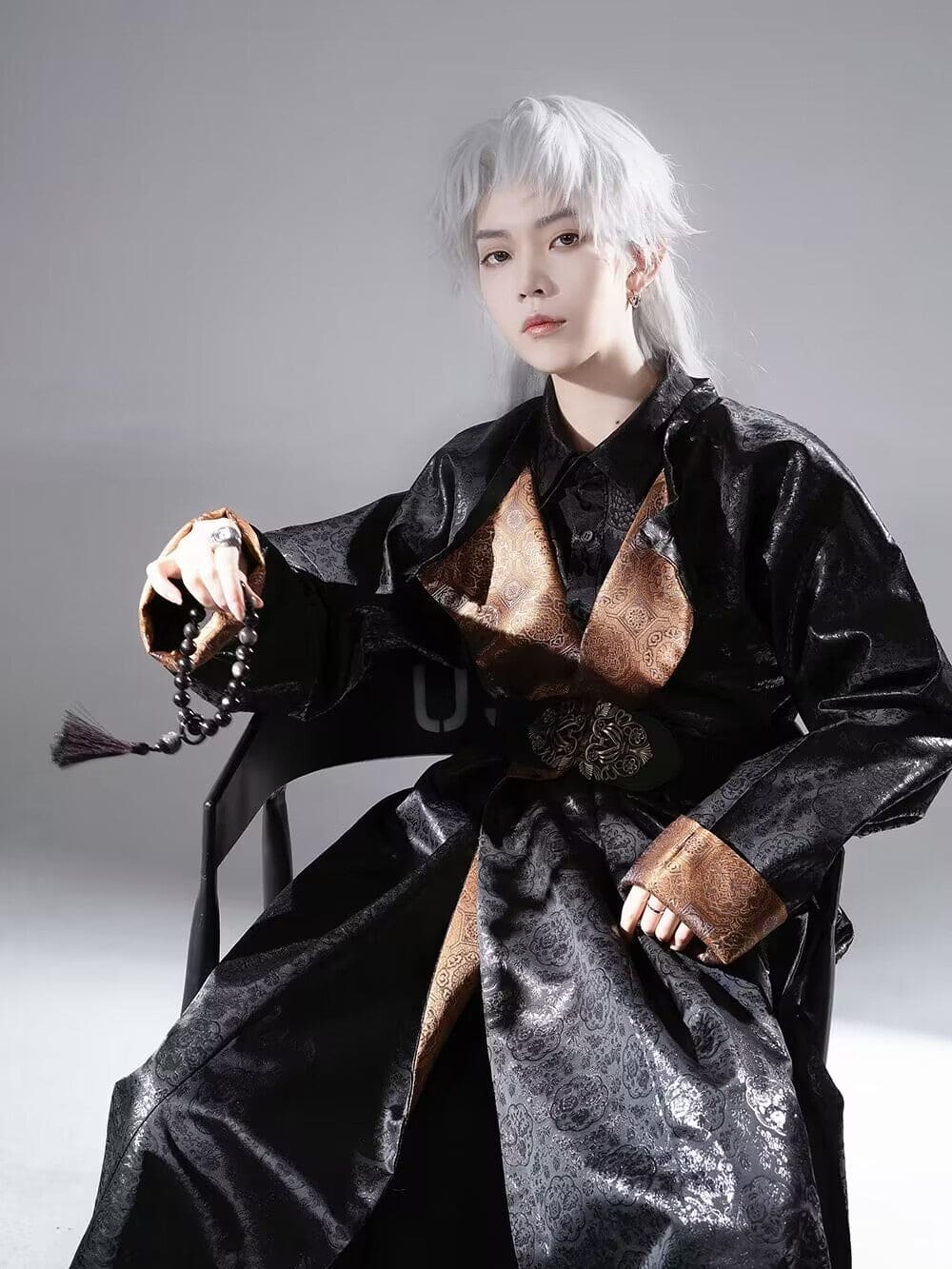 Unisex Black Hanfu Dress