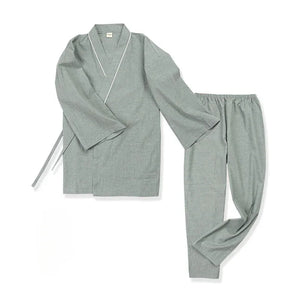 Spring&summer antique pure cotton men's large-size Hanfu pajamas - Yandan_Hanfu