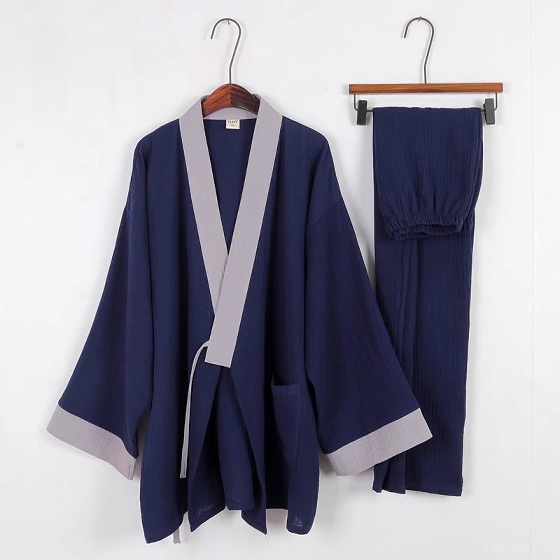 Pijama antiguo Hanfu de algodón puro para hombre de primavera y verano