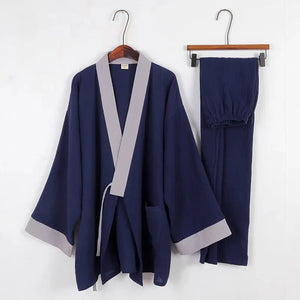 Spring&summer men's pure cotton Hanfu antique pajamas - Yandan_Hanfu