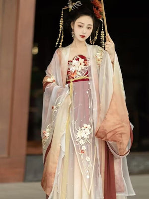 Discover red traditional hanfu for women with elegant hanfu sleeves, intricate hanfu patterns, and layered designs. Perfect as a princess hanfu dress, fairy hanfu dress, or sexy hanfu, it’s ideal for hanfu cosplay, hanfu dance style, or casual wear. Shop plus size hanfu, hanfu skirts, and more at our trusted hanfu shop, featuring hanfu for sale from top chinese clothing brands and the best Chinese designer clothing websites.