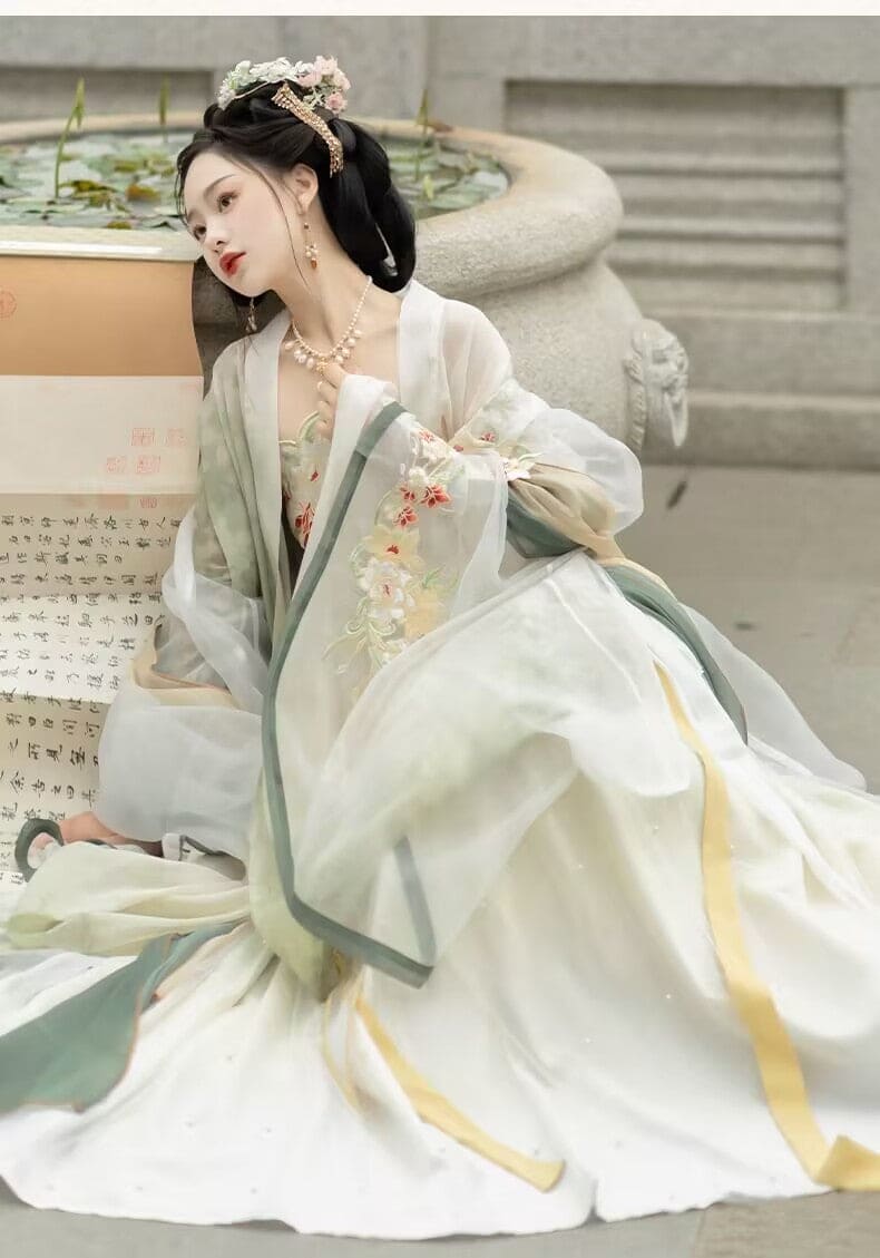 Discover green Traditional hanfu for women with elegant hanfu sleeves, intricate hanfu patterns, and layered designs. Perfect for princess hanfu dress, fairy hanfu dress, sexy hanfu, or hanfu cosplay. Pair with a hanfu skirt, hanfu coat, or dark green hanfu jacket. For men, shop modern hanfu male robes inspired by Tang Dynasty hanfu. Visit our hanfu shop for the best hanfu for sale.