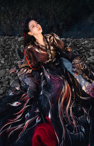 Hanfu Warring States Period Men's and Women's Robe Heavy Industry Suit - Yandan_Hanfu