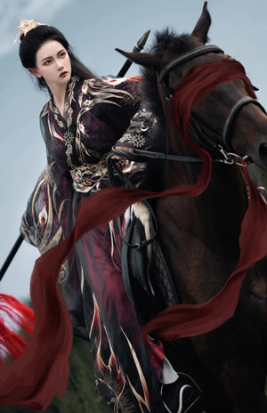 Hanfu Warring States Period Men's and Women's Robe Heavy Industry Suit - Yandan_Hanfu