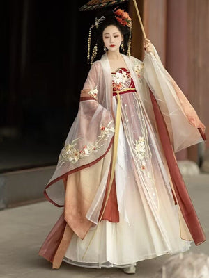 Discover red traditional hanfu for women with elegant hanfu sleeves, intricate hanfu patterns, and layered designs. Perfect as a princess hanfu dress, fairy hanfu dress, or sexy hanfu, it’s ideal for hanfu cosplay, hanfu dance style, or casual wear. Shop plus size hanfu, hanfu skirts, and more at our trusted hanfu shop, featuring hanfu for sale from top chinese clothing brands and the best Chinese designer clothing websites.