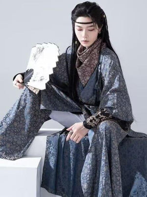 Gender Neutral Hanfu by Yandan Hanfu Black Modern Hanfu Dress Male & Female Hanfu - Yandan_Hanfu