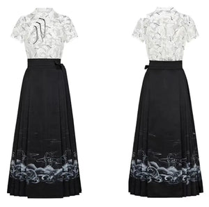 Modern Black Hanfu Dress | Women - Yandan_Hanfu