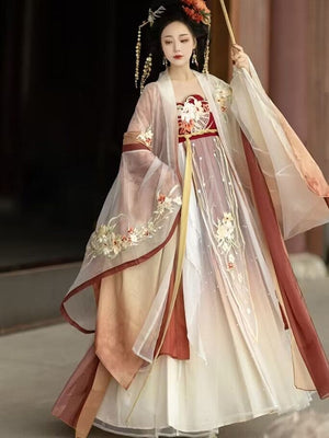 Discover red traditional hanfu for women with elegant hanfu sleeves, intricate hanfu patterns, and layered designs. Perfect as a princess hanfu dress, fairy hanfu dress, or sexy hanfu, it’s ideal for hanfu cosplay, hanfu dance style, or casual wear. Shop plus size hanfu, hanfu skirts, and more at our trusted hanfu shop, featuring hanfu for sale from top chinese clothing brands and the best Chinese designer clothing websites.