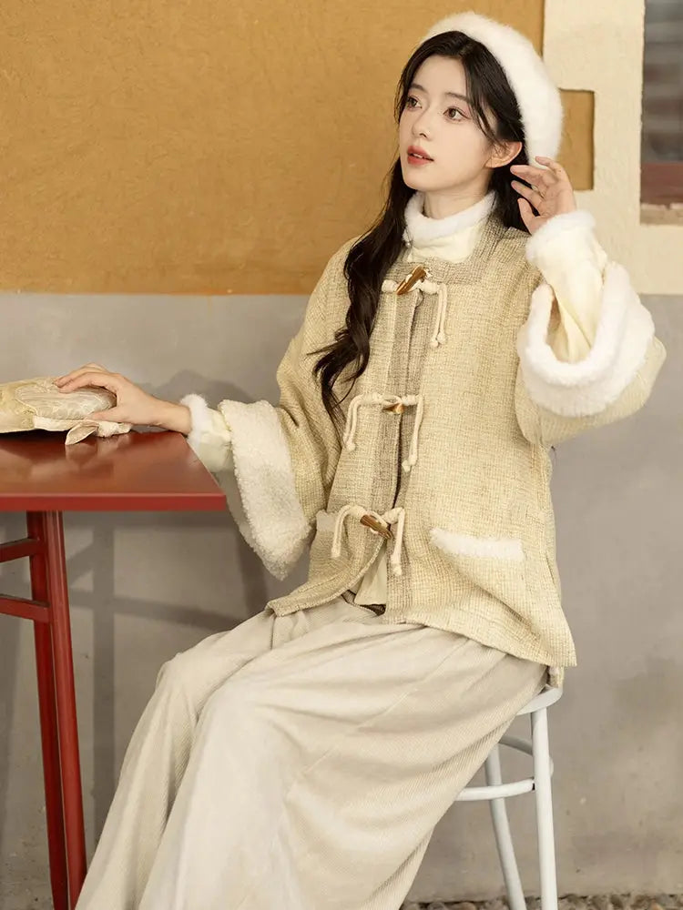 Brown modern hanfu dress for women, combining traditional Song Dynasty elegance with contemporary Chinese style. Made from luxurious silk, this hanfu includes options for a coordinating coat or jacket, making it perfect for winter wear, casual outings, or formal occasions such as graduations. This hanfu dress is available in our online hanfu shop, where customers can find authentic hanfu for sale, including casual hanfu, modern Chinese clothing from top Chinese brands, and other unique styles. Ideal for tho