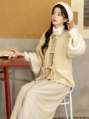Qiongyuge chestnut Ming Hanfu set - Yandan_Hanfu