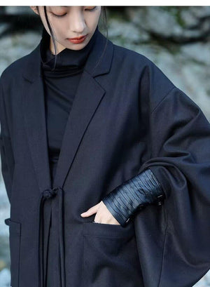 Unisex Black Coat - Yandan_Hanfu