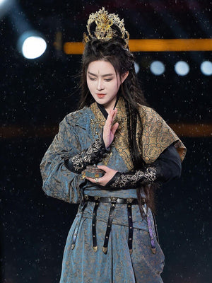 Gender Neutral Hanfu by Yandan Hanfu Black Modern Hanfu Dress Male & Female Hanfu - Yandan_Hanfu