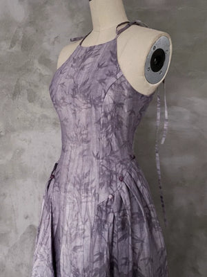 Empty Mountain Hsinchu New Chinese Dress | Ephemera in the World Purple Gas Donglai Suspender Slim Strap Retro