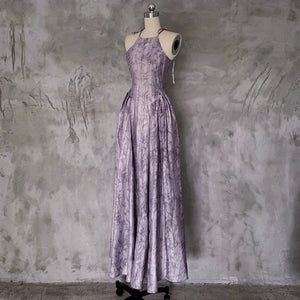 Hsinchu new chinese suspender dress ephemera in the world empty mountain purple gas donglai retro slim strap
