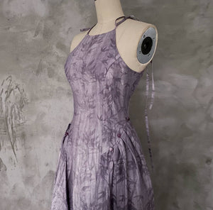 New chinese retro slim strap dress ephemera in the world empty mountain hsinchu purple gas donglai suspender