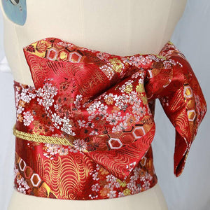 Japanese kimono waist seal, yukata belt, gorgeous brocade bow belt, styling knot waist photo - Yandan_Hanfu