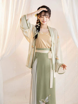 Song Dynasty | Casual Hanfu Summer Green Suit Skirt - Yandan_Hanfu