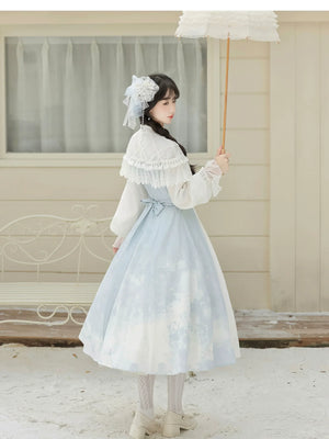 “Lily Dew” Modern Hanfu Ensemble – Elegant New Chinese Style Dress Set for Autumn - Yandan_Hanfu