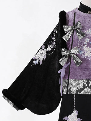 “Swallow’s Return” – Modern Hanfu Layered Vest & Skirt Set | Autumn-Winter Everyday Chinese Style - Yandan_Hanfu