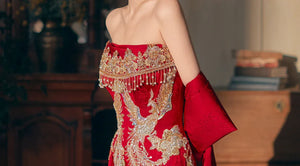 Phoenix Harmony – New Chinese Bridal Dress for Engagement, Tea Ceremony & Spring Banquets - Yandan_Hanfu