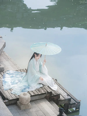 Wait for the misty rain Ming Dynasty Taoist robe male hanfu - Yandan_Hanfu