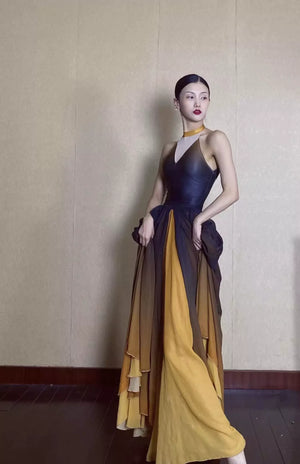 Forbidden Spring – Luxury Chinese-Style Performance Set (Elegant Dance Skirt Outfit) - Yandan_Hanfu