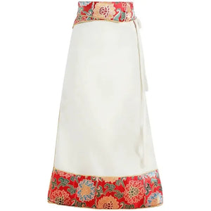 Noble Tibetan robe white Tibetan clothing - Yandan_Hanfu