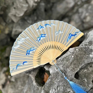 Suzhou double-sided embroidery fan antique embroidery folding fan antique fan cheongsam - Yandan_Hanfu