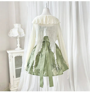 【Whisper of Bamboo】 Sweet Hanfu-Inspired Dress – Modern Chinese Style with Camisole Design - Yandan_Hanfu