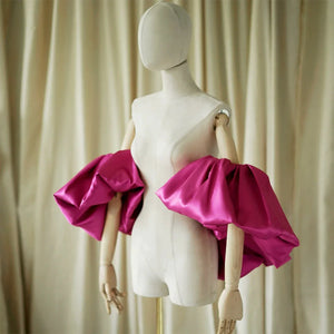 "Chuni" dragon fruit color jacquard cheongsam bride - Yandan_Hanfu