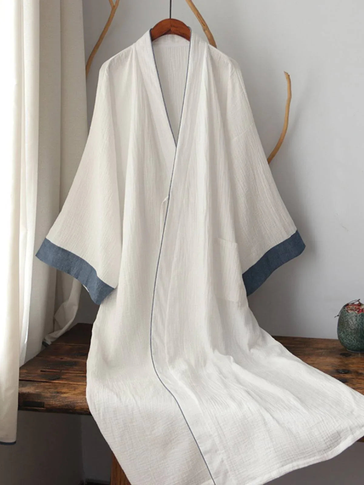 Chinese style white Hanfu robe homewear pajamas pajamas pure cotton - Yandan_Hanfu