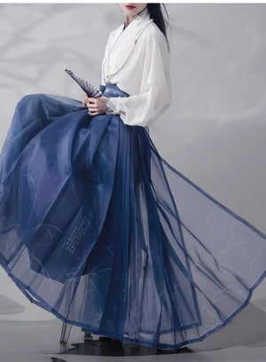 New Chinese style orchid horse dress Ming-made Hanfu skirt - Yandan_Hanfu
