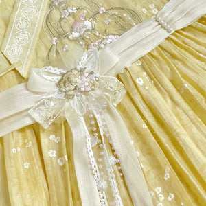 Enamel Elegance – Modern Hanfu Women's Autumn Set | Ming-Style Tieli with Sheer Overlay Skirt in Tencel - Yandan_Hanfu