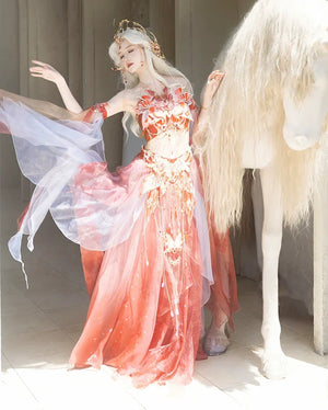 Butterfly of the Desert – Apsara-Inspired Costume in Dunhuang Western Style - Yandan_Hanfu