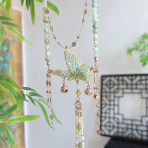 Hanfu butterfly versatile ancient cheongsam necklace Tang and Song accessories. - Yandan_Hanfu