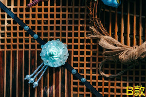 White and pink pearl Korean traditional headgear accessories - Yandan_Hanfu