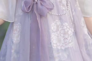 Purple daily Chinese style suspender skirt fairy style - Yandan_Hanfu