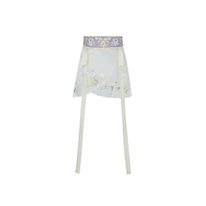 Iris Elegance – Violet Embroidered Hanfu Set with Flowing Nine-Panel Skirt | Wei-Jin Inspired - Yandan_Hanfu