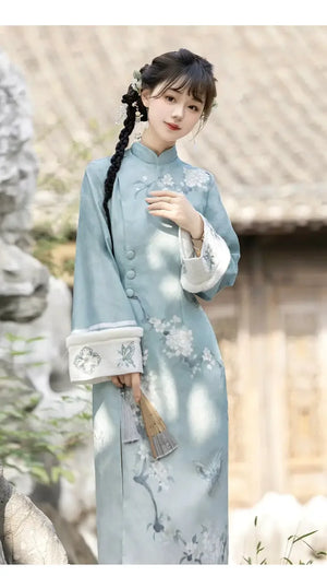 Thickened Improved Cheongsam&Qiapo Women - Yandan_Hanfu