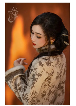 Cheongsam Mao autumn and winter daily Hanfu - Yandan_Hanfu